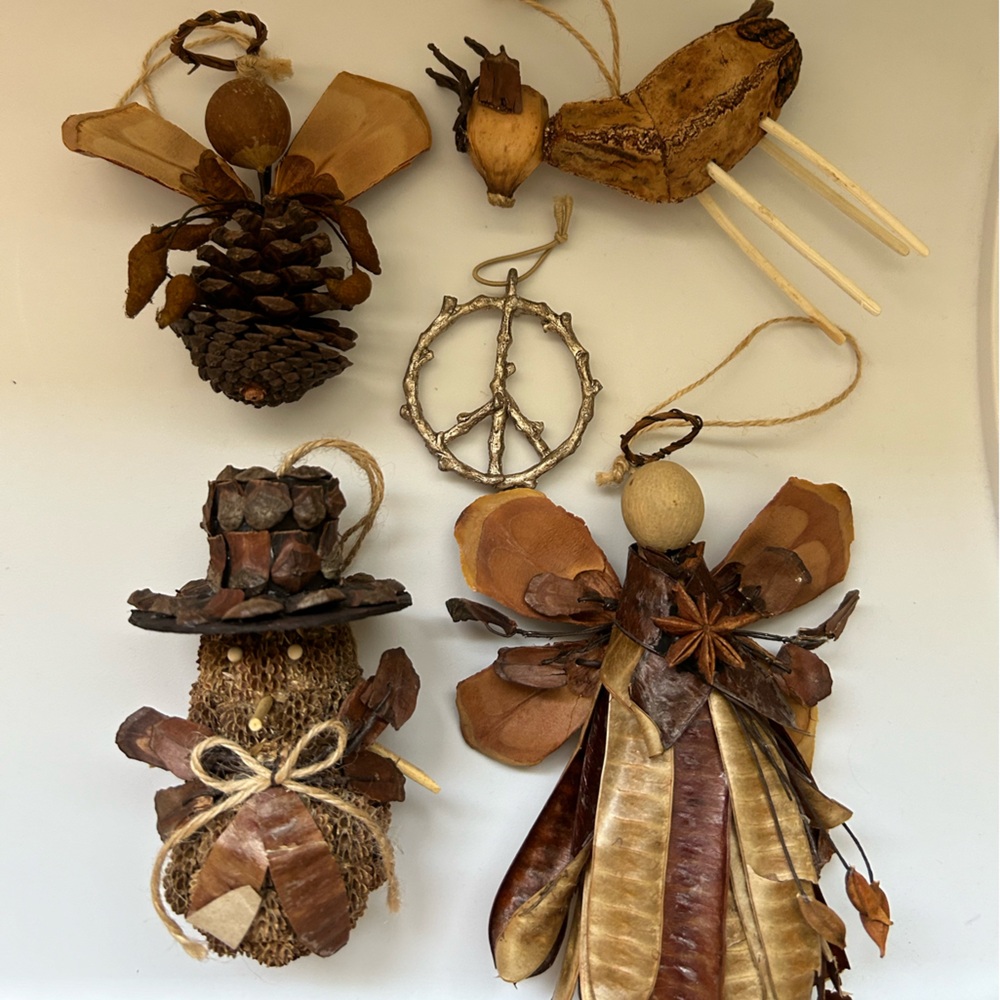 Pottery Barn Pine Cone Ornament Set of 4